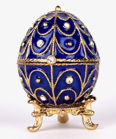 Szkatułka Jajo Jajko Faberge Metalowe Na Prezent